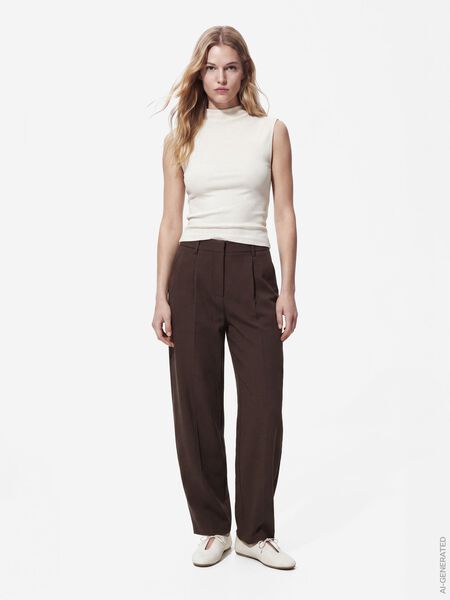 Pieces PCBOSELLA MW BARREL TROUSERS, Hot Fudge, highres - 17167143_HotFudge_005.jpg