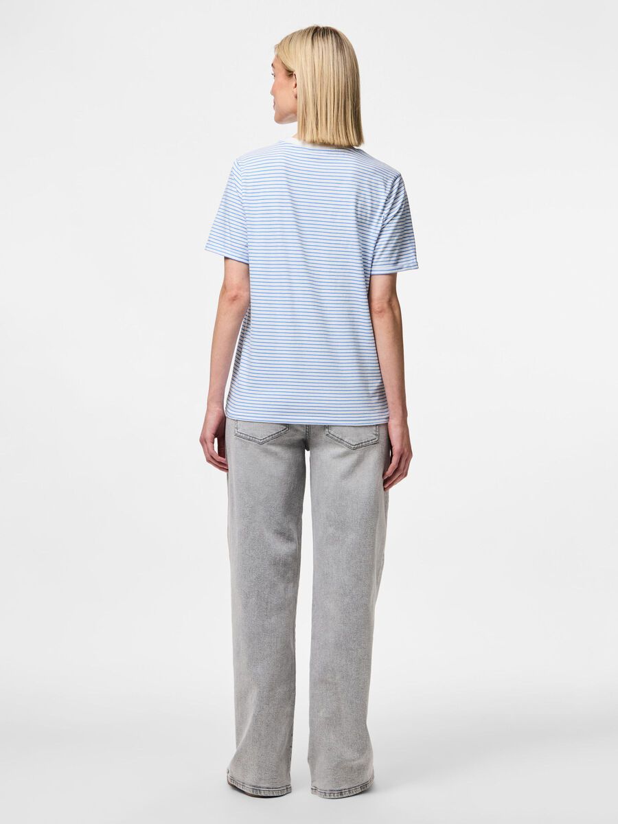 Pieces PCRIA FOLD UP T-SHIRT, Bright White, highres - 17093747_BrightWhite_1155426_004.jpg