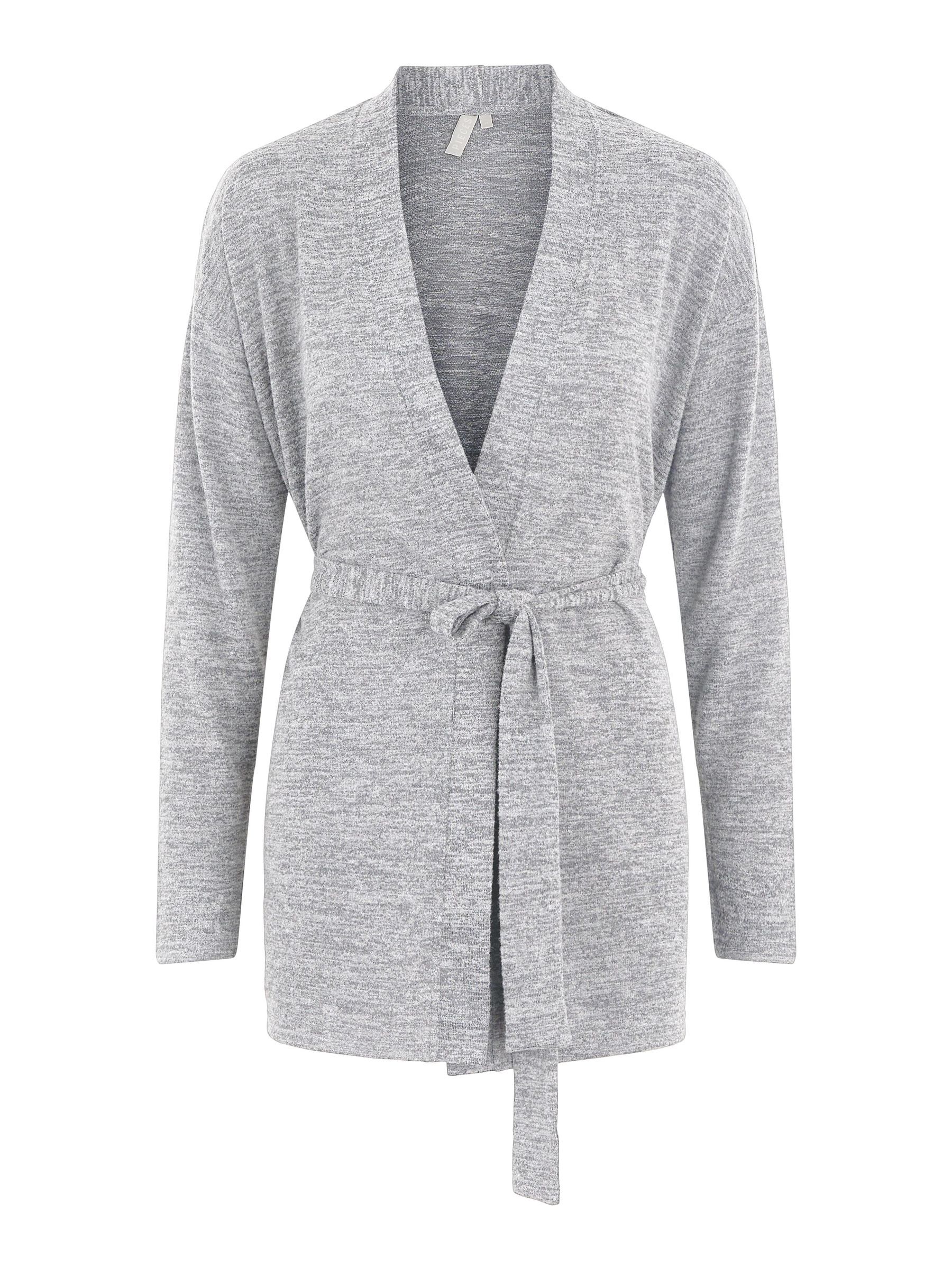 long tie waist cardigan