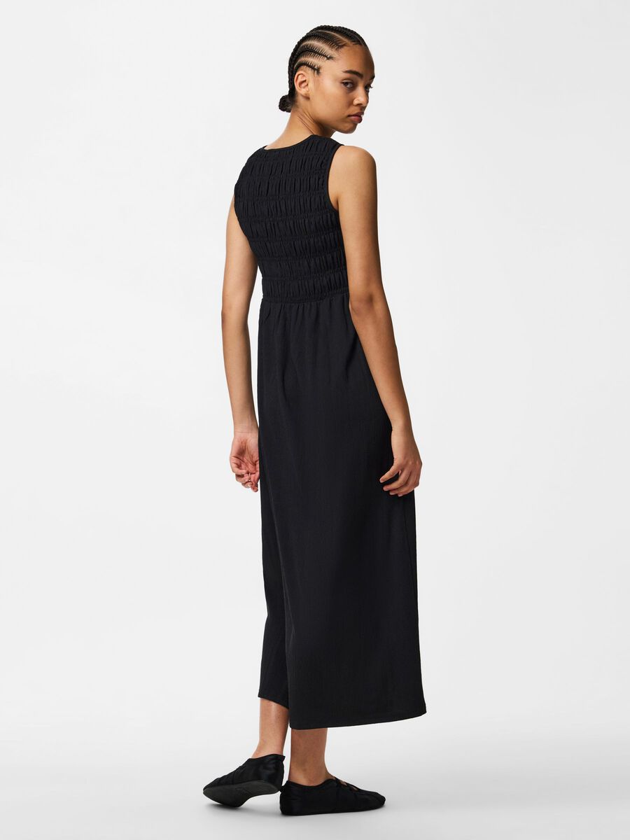 Product carousel image - PCBETTY SMOCK  MAXI DRESS, Black | 2