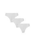 Product image thumbnail - PCNAMEE 3-PACK THONGS, Bright White | 1