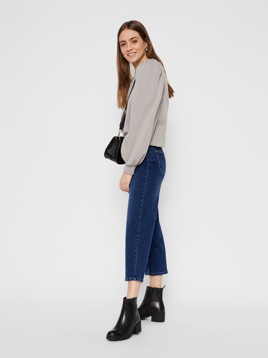 Carousel image - PUFF&Auml;RMEL BAUMWOLL SWEATSHIRT, Light Grey Melange | 3