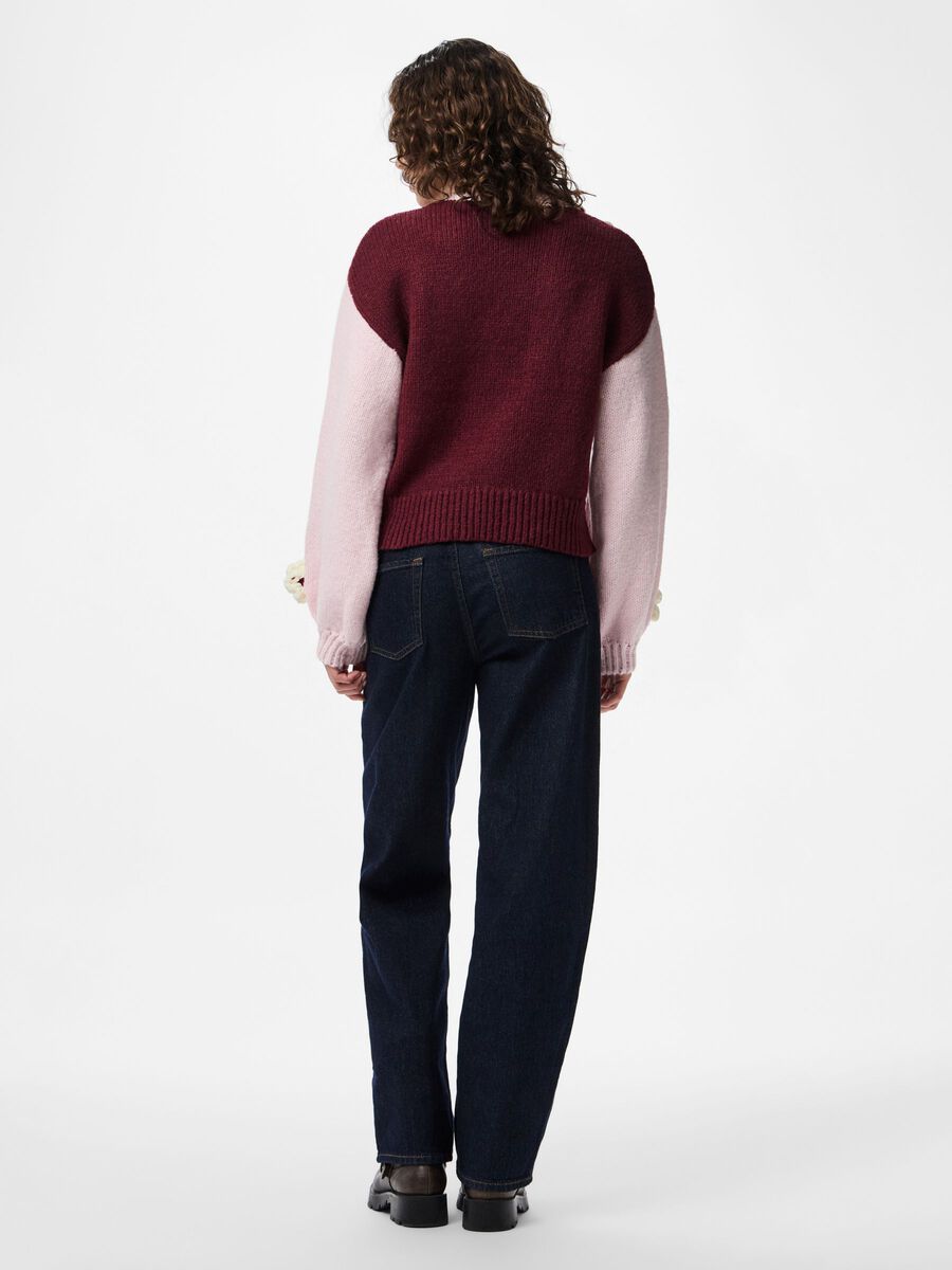 Carousel image - PCJENNER KNITTED PULLOVER, Tawny Port | 2