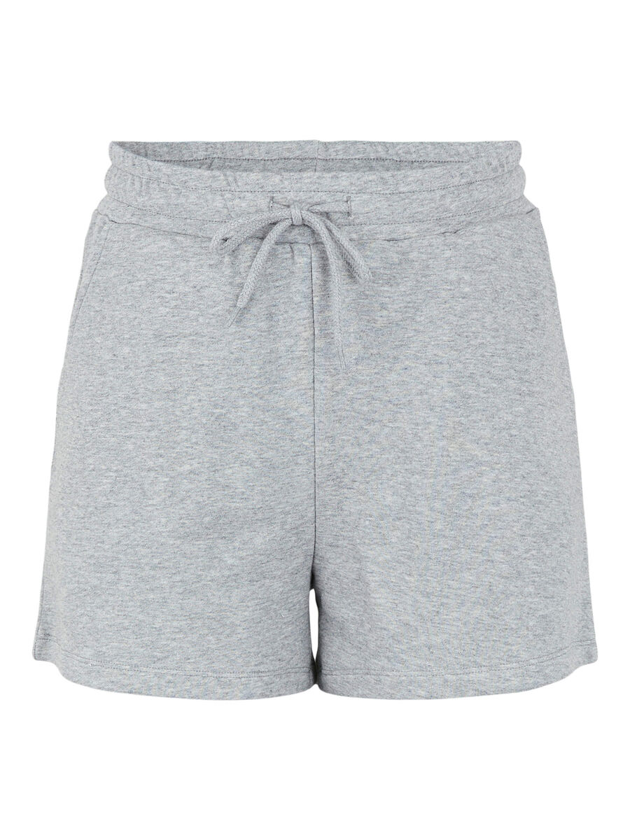 Pieces LÅNG SHORTS, Light Grey Melange, highres - 17121352_LightGreyMelange_001.jpg