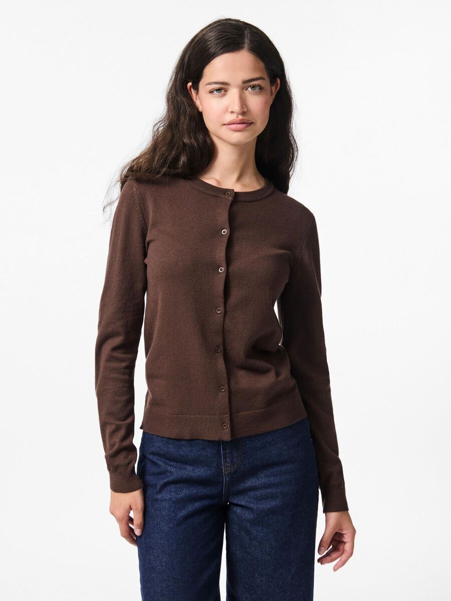 Pieces PCNORA KNITTED CARDIGAN, Hot Fudge, highres - 17154558_HotFudge_003.jpg