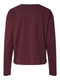 Pieces PCALMA LANGÆRMET T-SHIRT, Tawny Port, highres - 17155471_TawnyPort_002.jpg