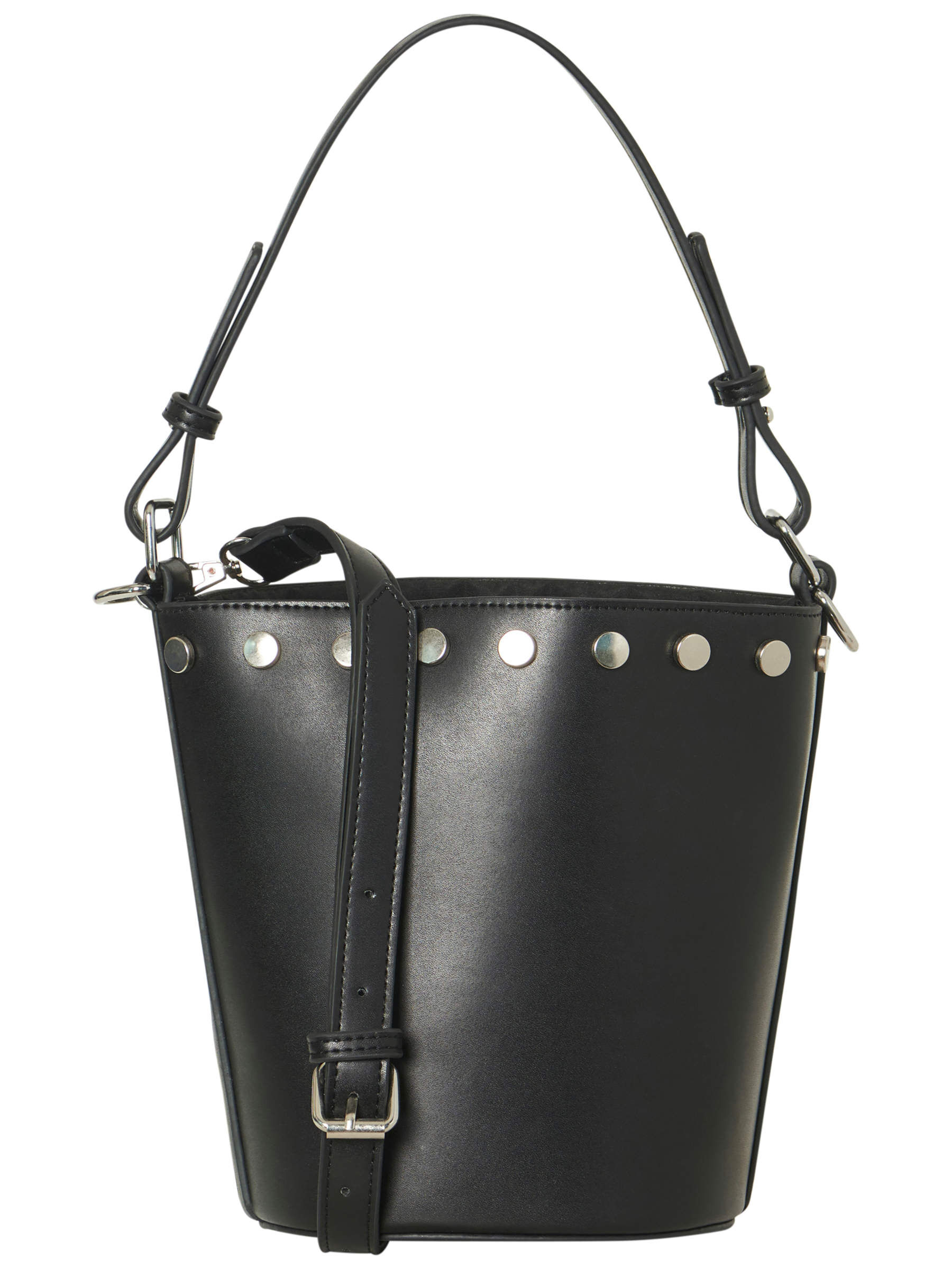 Black studded bucket bag 2025