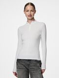 Pieces PCKITTE TOP MED LANGE ÆRMER, Bright White, highres - 17154273_BrightWhite_003.jpg