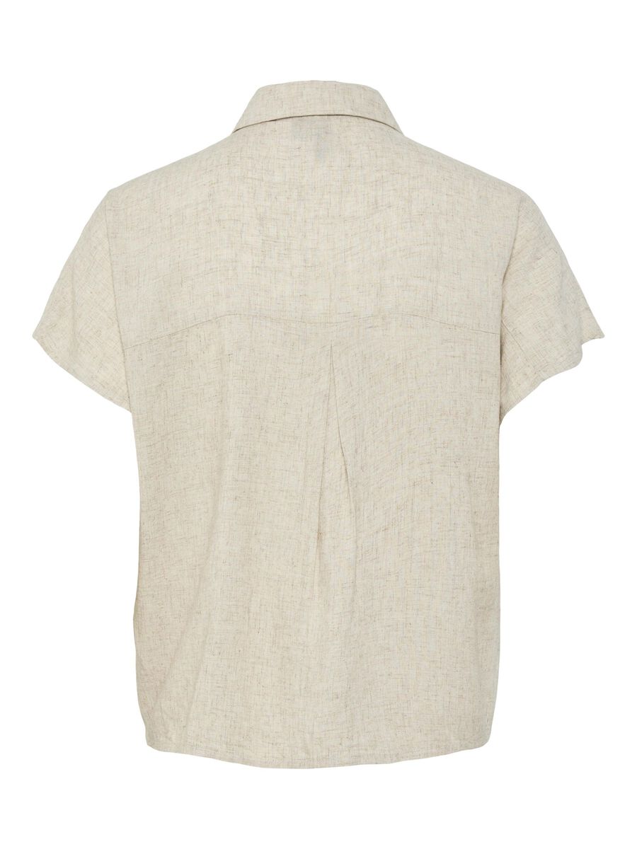Pieces PCPIA SHORT SLEEVED SHIRT, Birch, highres - 17154736_Birch_1188945_002.jpg