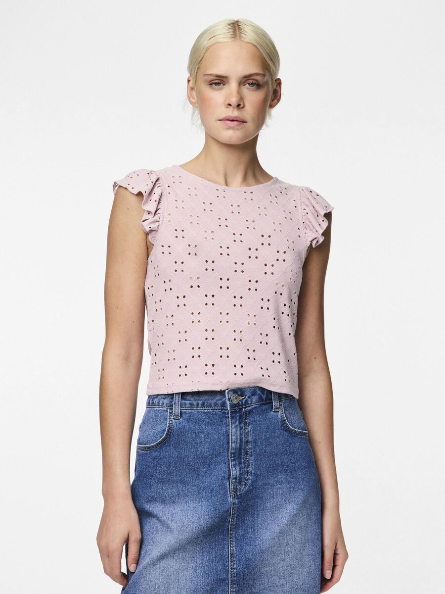 Pieces PCMIMI CAP SLEEVE TOP, Dawn Pink, highres - 17145521_DawnPink_003.jpg