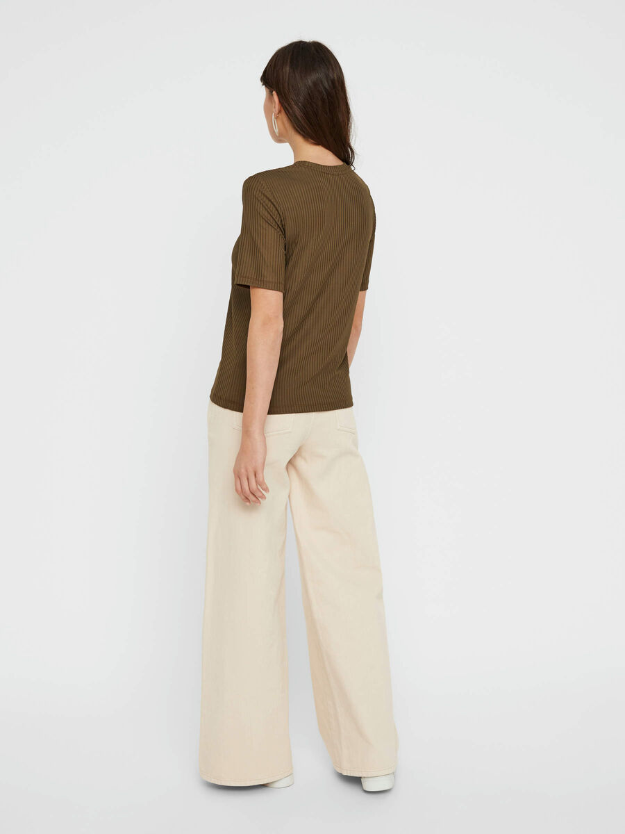 Pieces COULEUR UNIE T-SHIRT, Beech, highres - 17094210_Beech_004.jpg