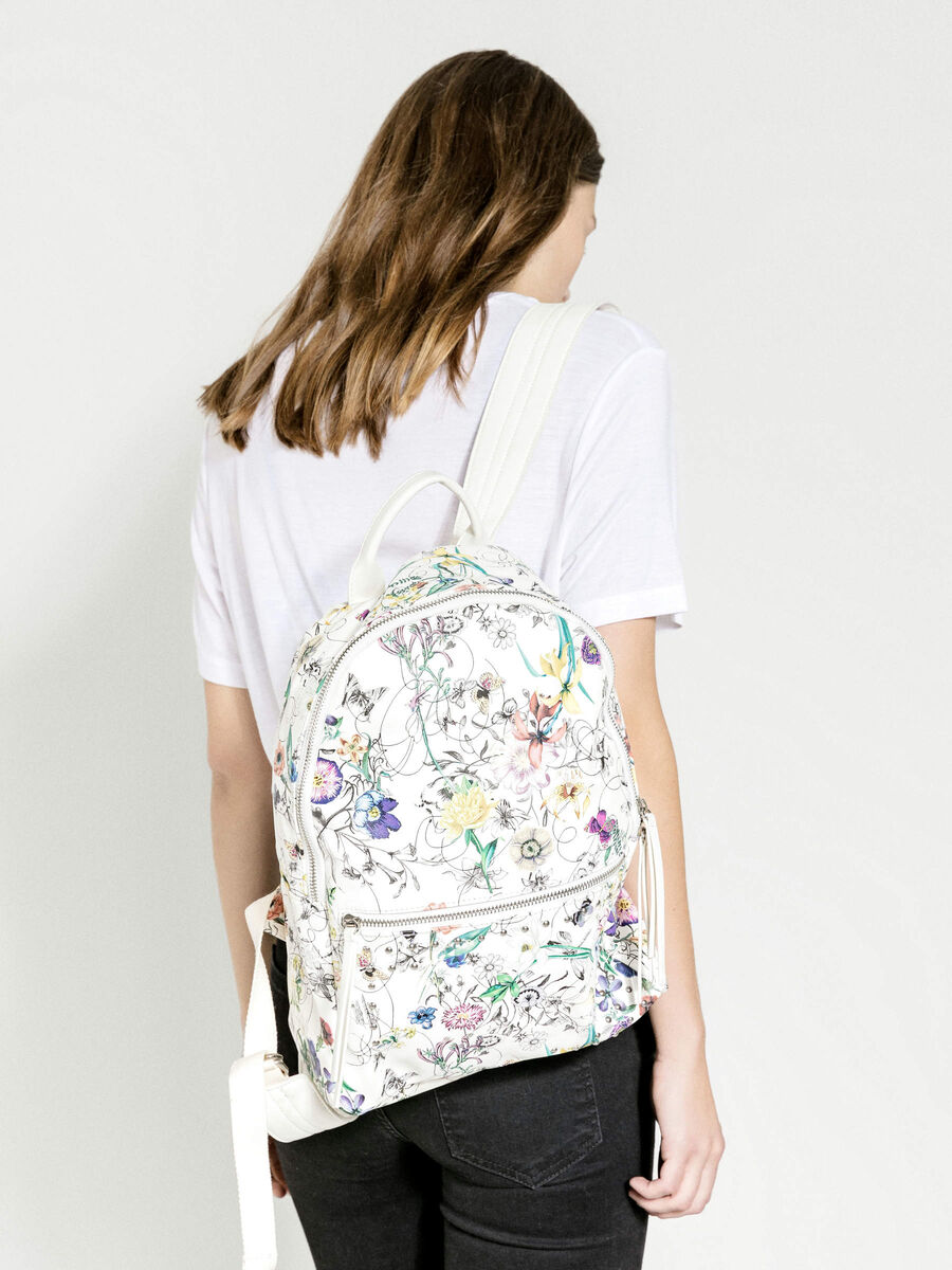 Pieces BLUMENPRINT RUCKSACK, Bright White, highres - 17086847_BrightWhite_003.jpg