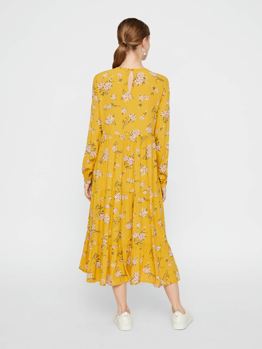 Pieces FLORAL BEDRUCKTES MIDI KLEID, Arrowwood, highres - 17097823_Arrowwood_776618_004.jpg