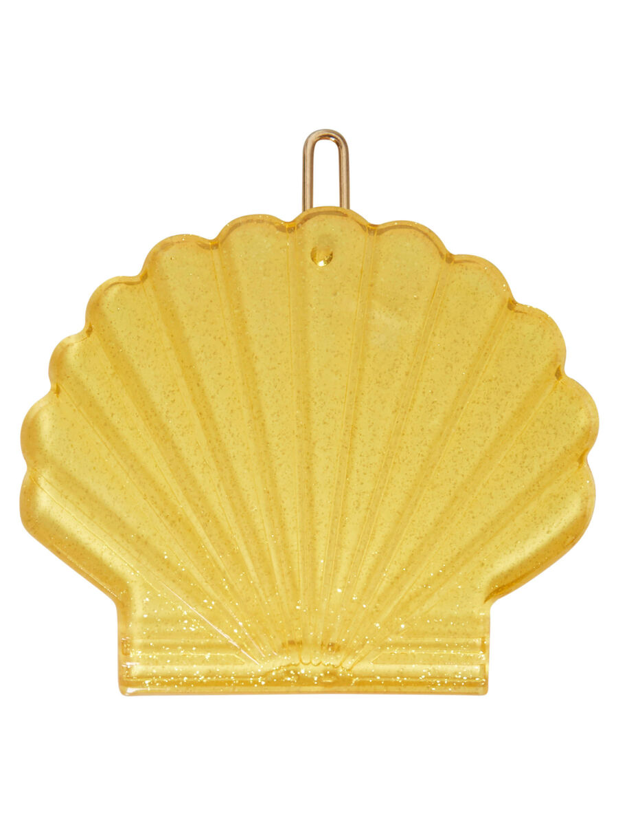 Pieces SHELL HAIR CLIP, Lemon Zest, highres - 17094217_LemonZest_001.jpg