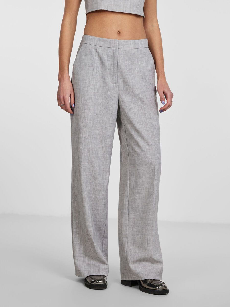 BREDE BUKSER (Grey) Pieces®