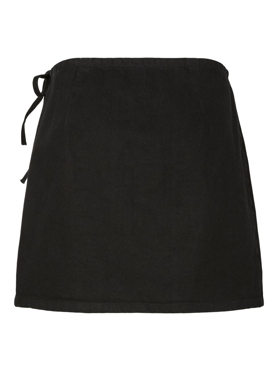 Pieces PCFLORA DENIM JUPE PORTEFEUILLE, Black Denim, highres - 17159643_BlackDenim_002.jpg