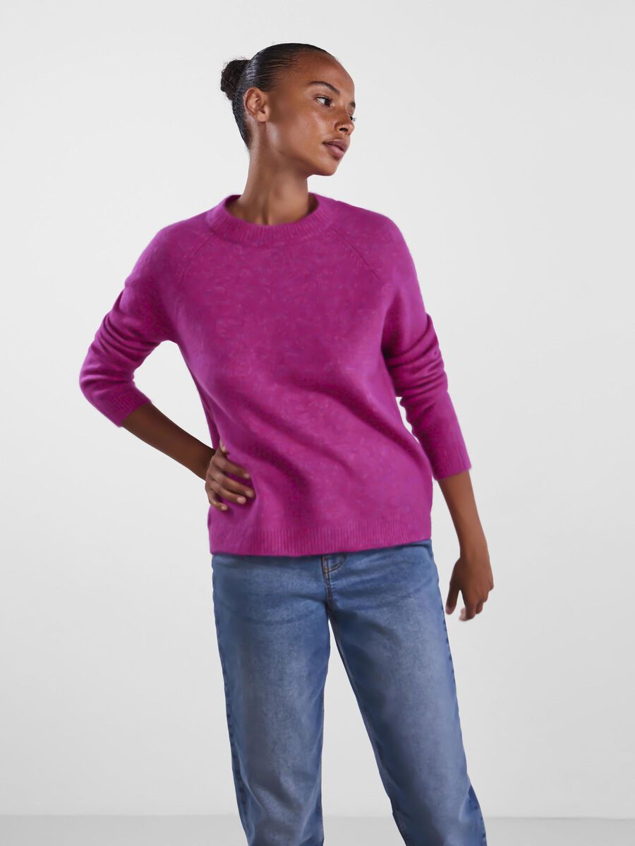 Pieces PCJULIANA KNITTED PULLOVER, Rose Violet, highres - 17126277_RoseViolet_003.jpg