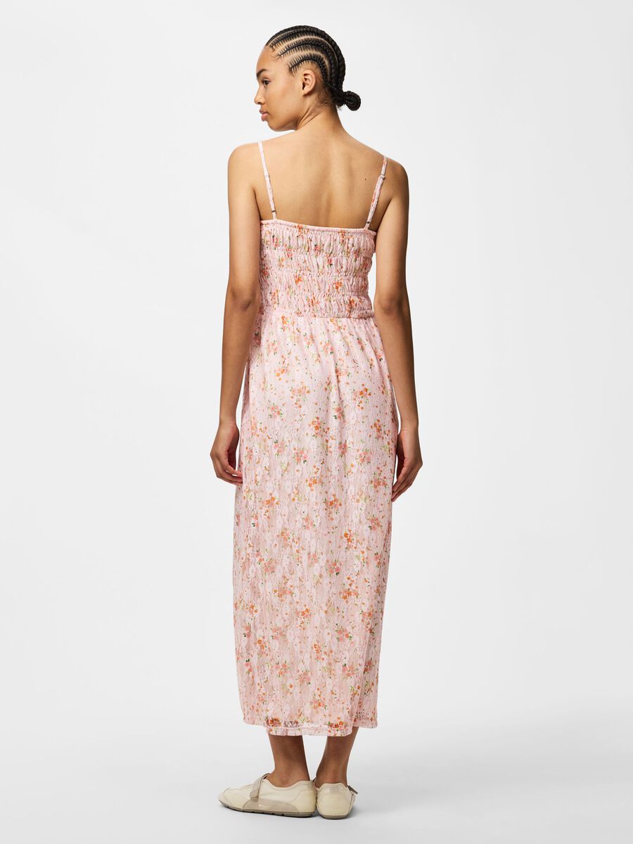 Product carousel image - PCPRETTY STROP SMOCK MIDIKJOLE, Cradle Pink | 2