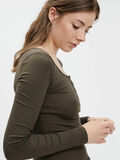 Pieces PCKITTE  LONG SLEEVED TOP, Black Olive, highres - 17101437_BlackOlive_006.jpg