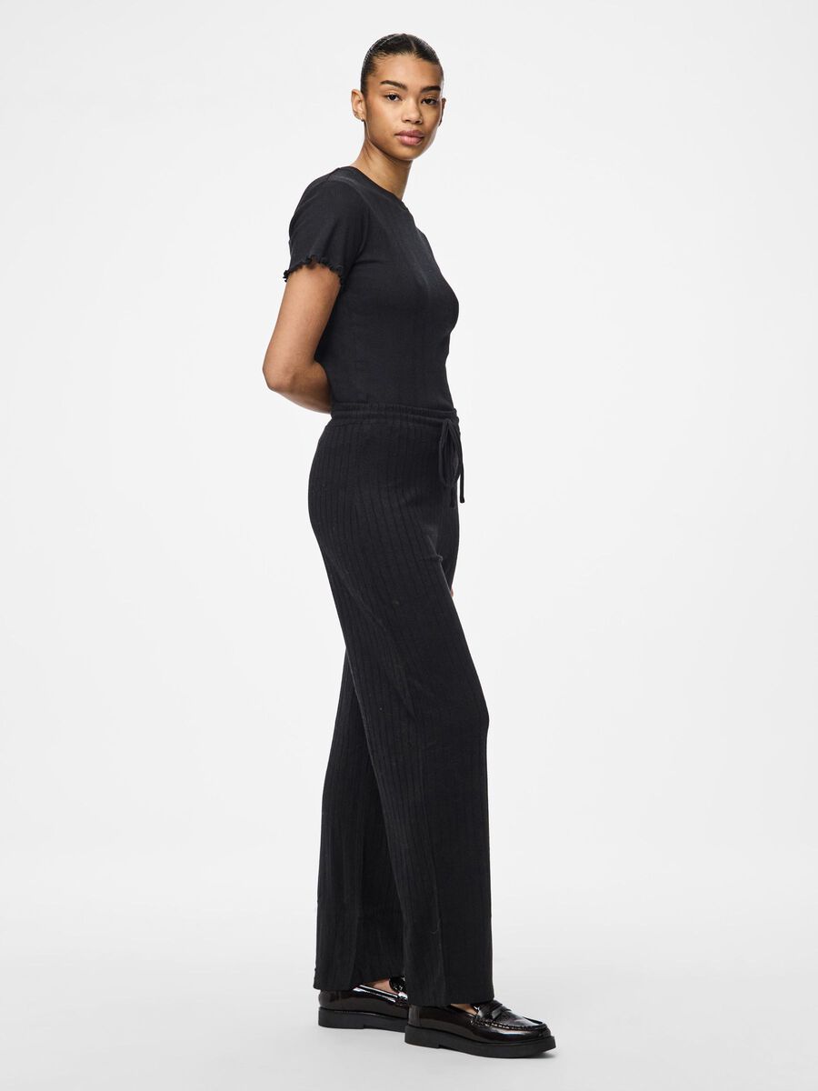 Pieces PCIRIS KNITTED TROUSERS, Black, highres - 17156682_Black_005.jpg
