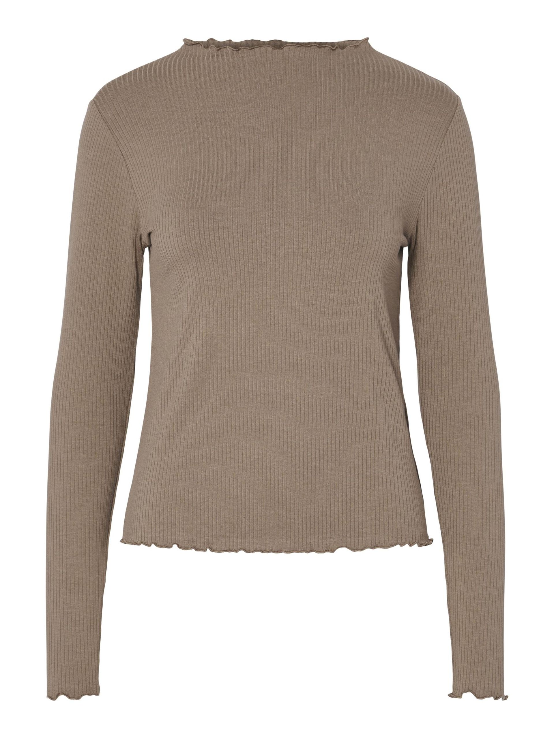 Carousel image - PCNICCA LONG SLEEVED TOP, Fossil | 6