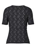 Product image thumbnail - PCHAZEL - DENTELLE T-SHIRT, Black | 6