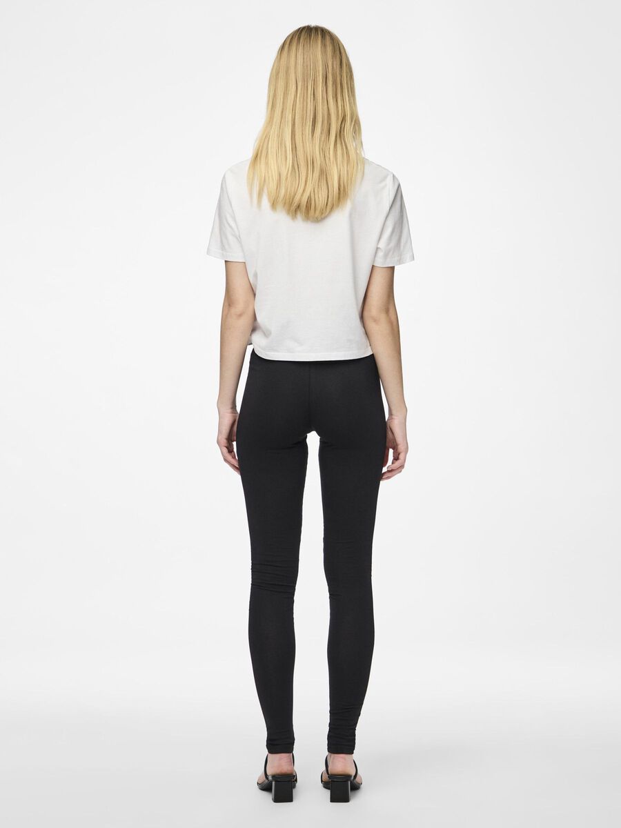 Pieces PCEDITA COTTON LEGGINGS, Black, highres - 17033113_Black_004.jpg
