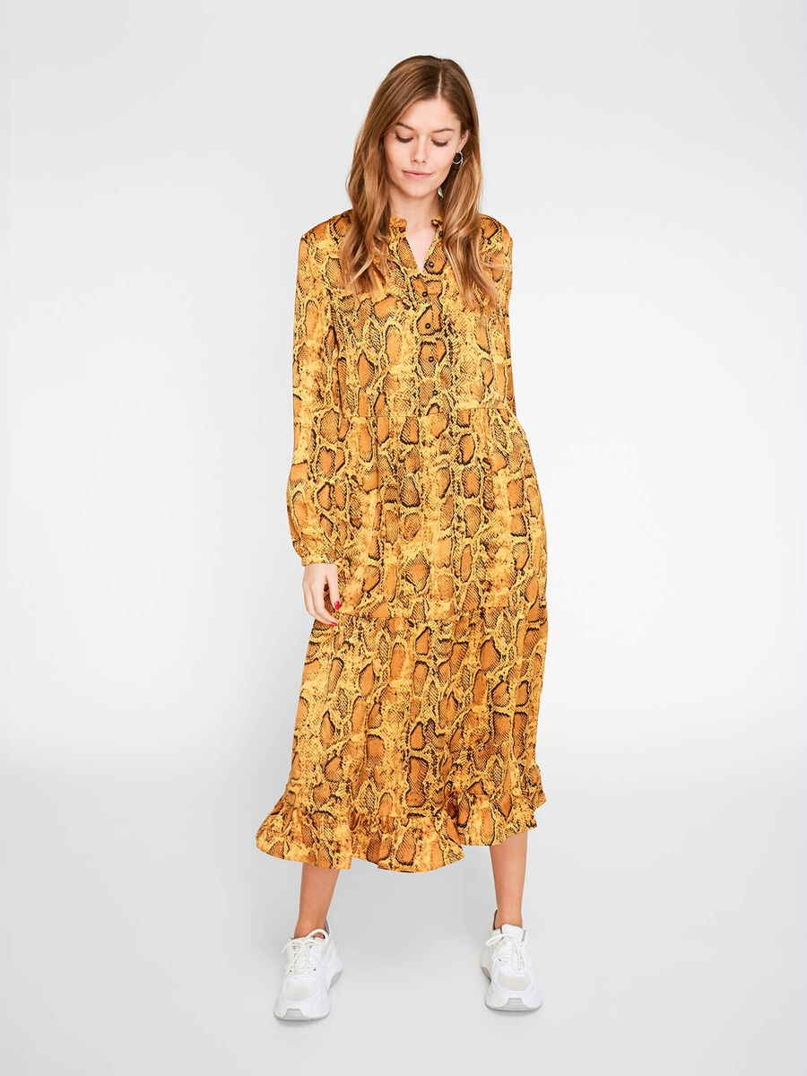 Dierenprint midi jurk Pieces