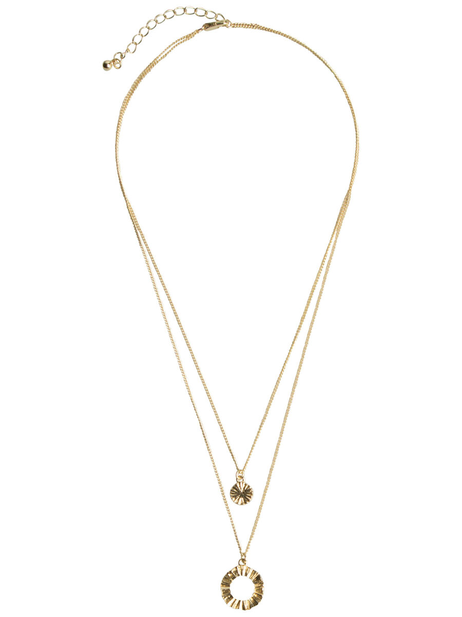 Pieces SIMPLE 2 CHAÎNES COLLIER, Gold Colour, highres - 17091897_GoldColour_001.jpg