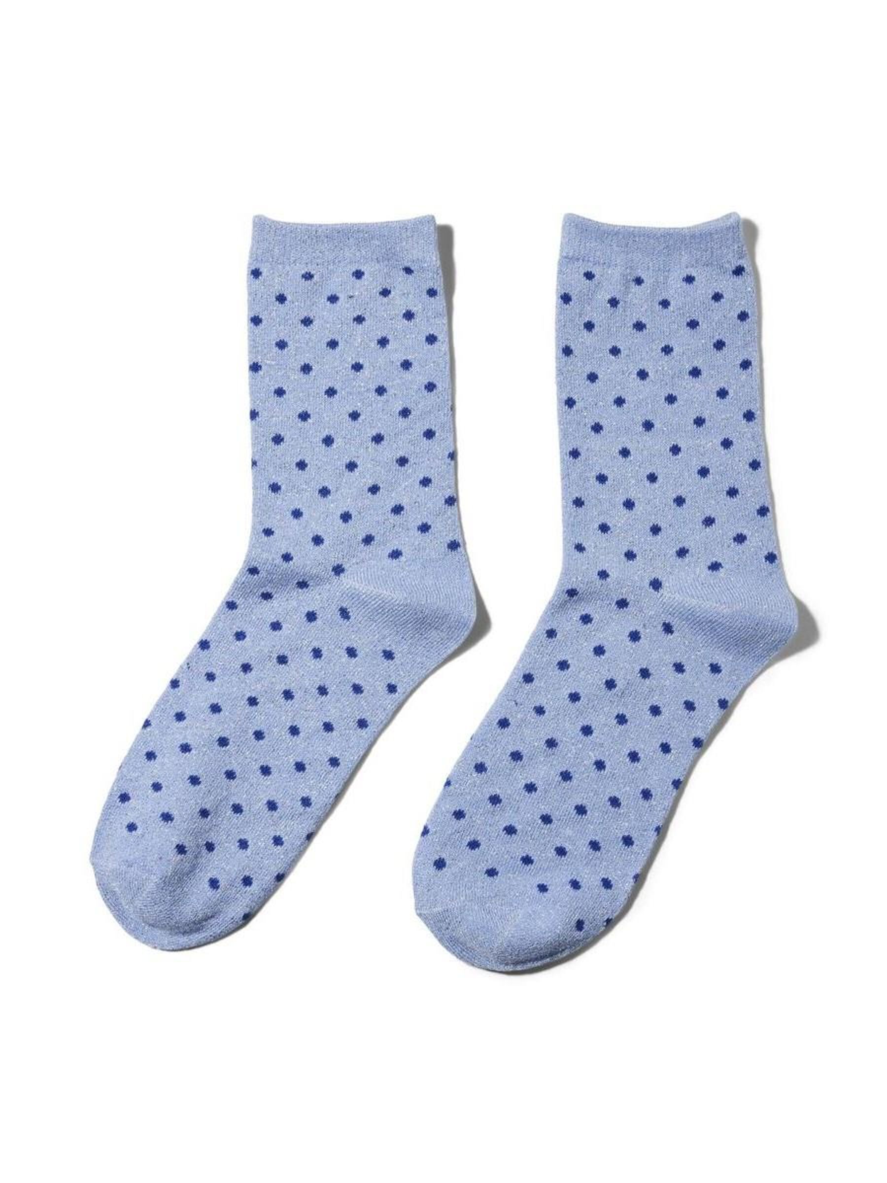 PIECES Pcsebby Glitter Long 1-pack pattern Noos ladies glitter socks, Deep Lichen Green/Detail: small dots in Fossil, 36