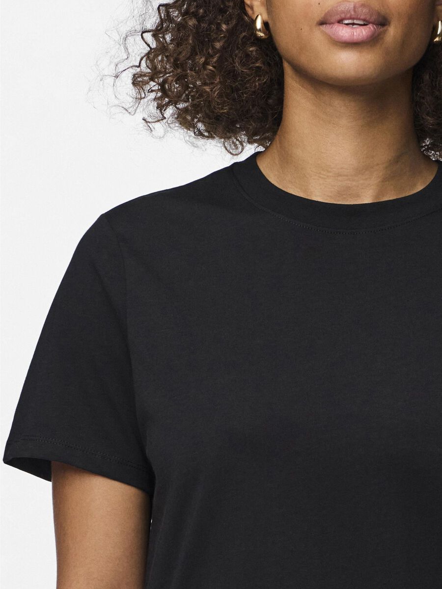 Carousel image - PCRIA COTTON T-SHIRT, Black | 4