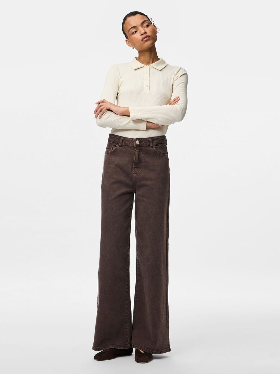 Carousel image - PCSELMA WIDE FIT JEANS, Hot Fudge | 1