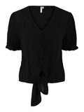 Pieces KNUDEDETALJERET BLUSE, Black, highres - 17101358_Black_001.jpg