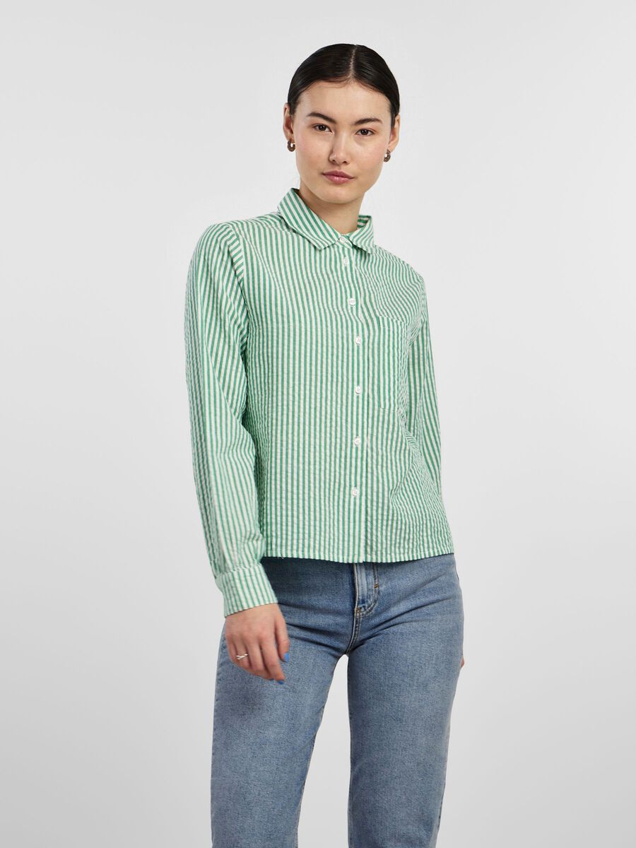 Pieces PCLAURA SHIRT, Simply Green, highres - 17143373_SimplyGreen_1063893_003.jpg