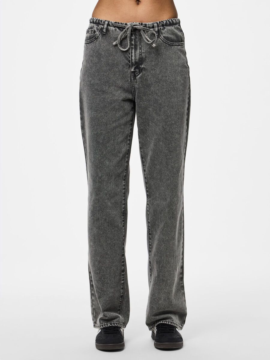 Pieces PCFANU MW TIE WIDE FIT JEANS, Medium Grey Denim, highres - 17160501_MediumGreyDenim_003.jpg