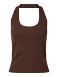Product image thumbnail - PCMAY  HALTERNECK TOP, Chicory Coffee | 5