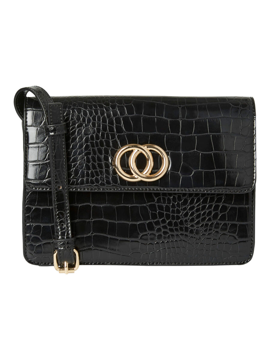 Pieces FAUX SNAKESKIN CROSSBODY BAG, Black, highres - 17101099_Black_733564_001.jpg