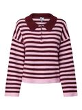 thumbnail Pccharlot loose collar  jumper, colour: tawny port,, front