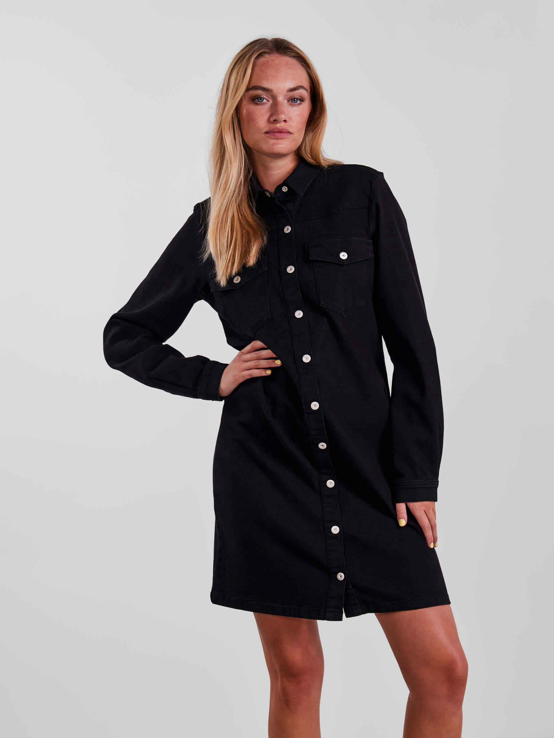 Vestido vaquero negro sales