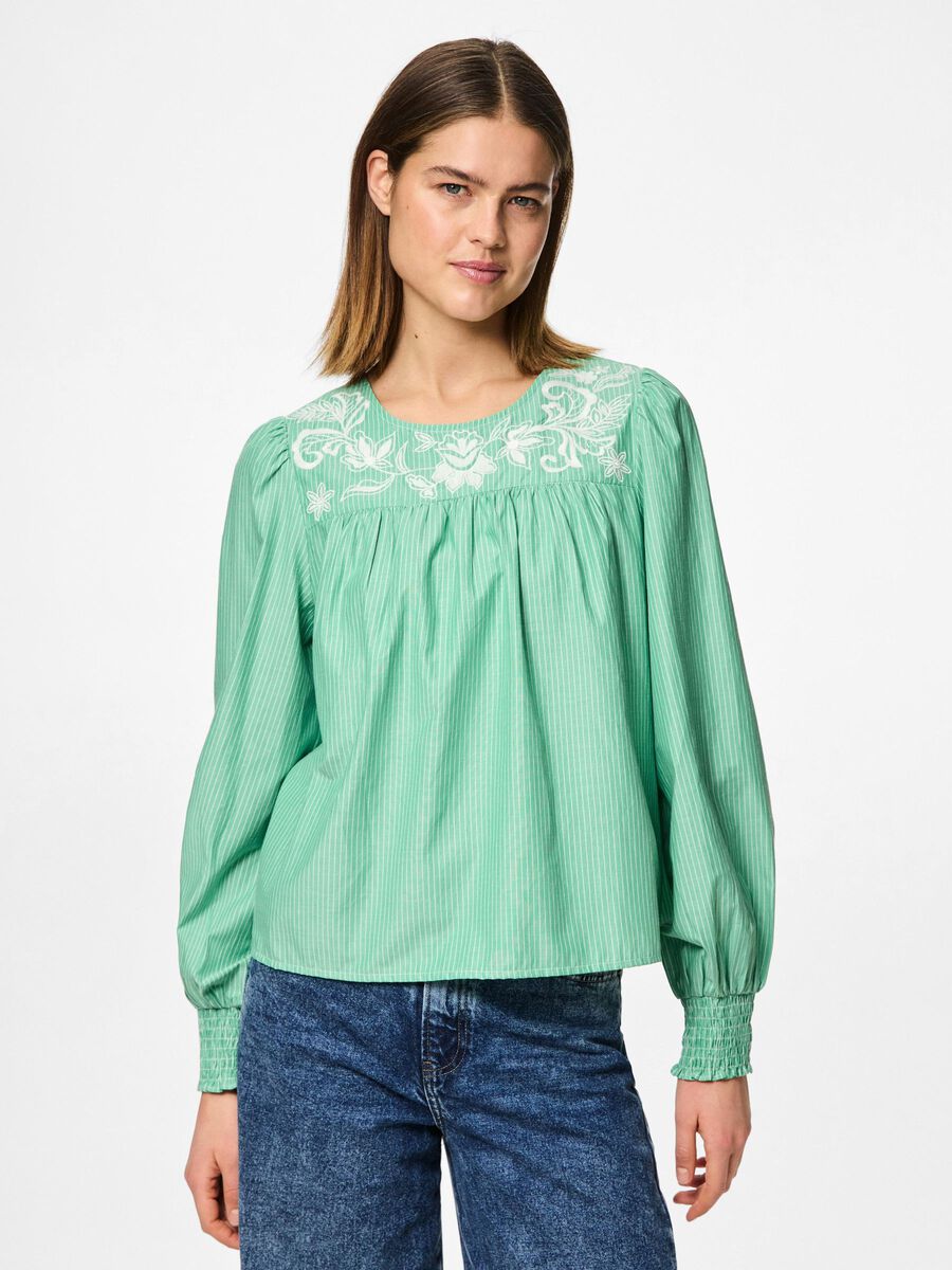 Pieces PCSARAH LONG SLEEVED TOP, Simply Green, highres - 17155667_SimplyGreen_1167229_003.jpg