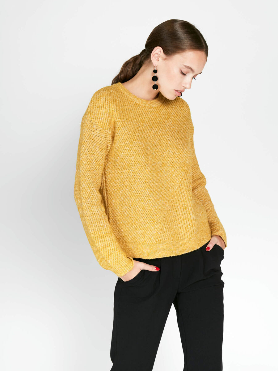 Pieces MANCHES LONGUES MAILLE PULLOVER, Nugget Gold, highres - 17091211_NuggetGold_657050_003.jpg