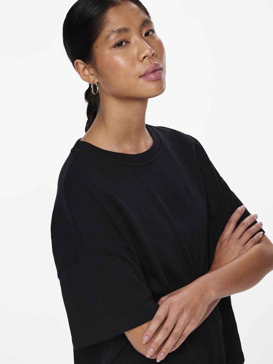 Carousel image - TOP DE MANGA CORTA, Black | 4