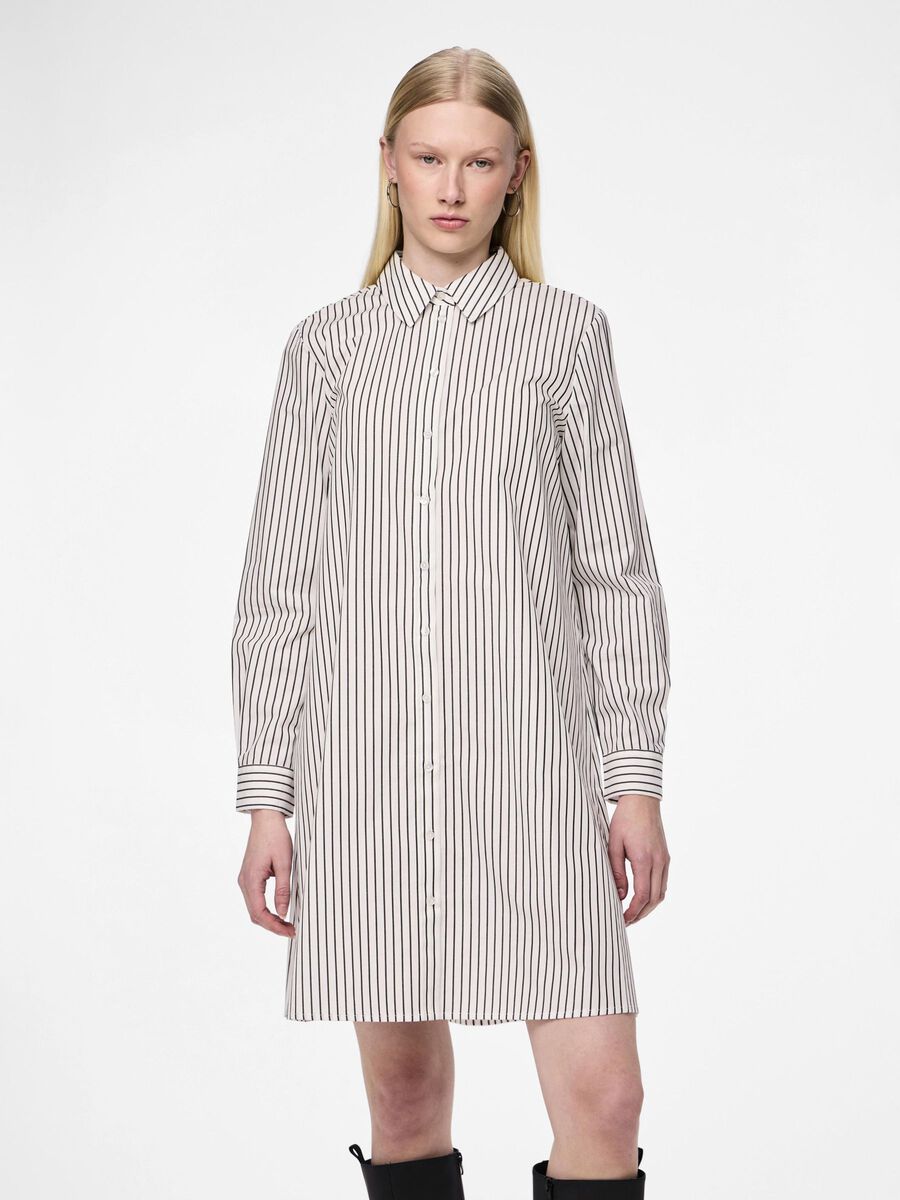 Pieces PCPENNY SHIRT DRESS, Bright White, highres - 17149325_BrightWhite_1104189_003.jpg