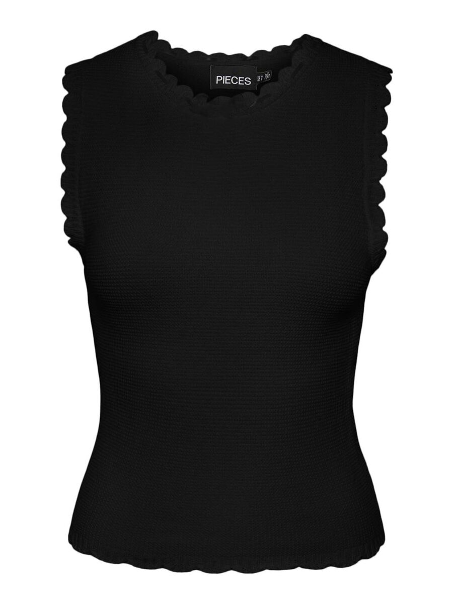 Pieces TOP Z DZIANINY, Black, highres - 17148683_Black_1111230_001.jpg
