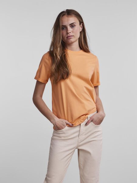 Pieces PCRIA T-SHIRT, Cantaloupe, highres - 17086970_Cantaloupe_003.jpg