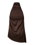 Product image thumbnail - PCFESTA HALTERNECK SATIN TOP, Hot Fudge | 2