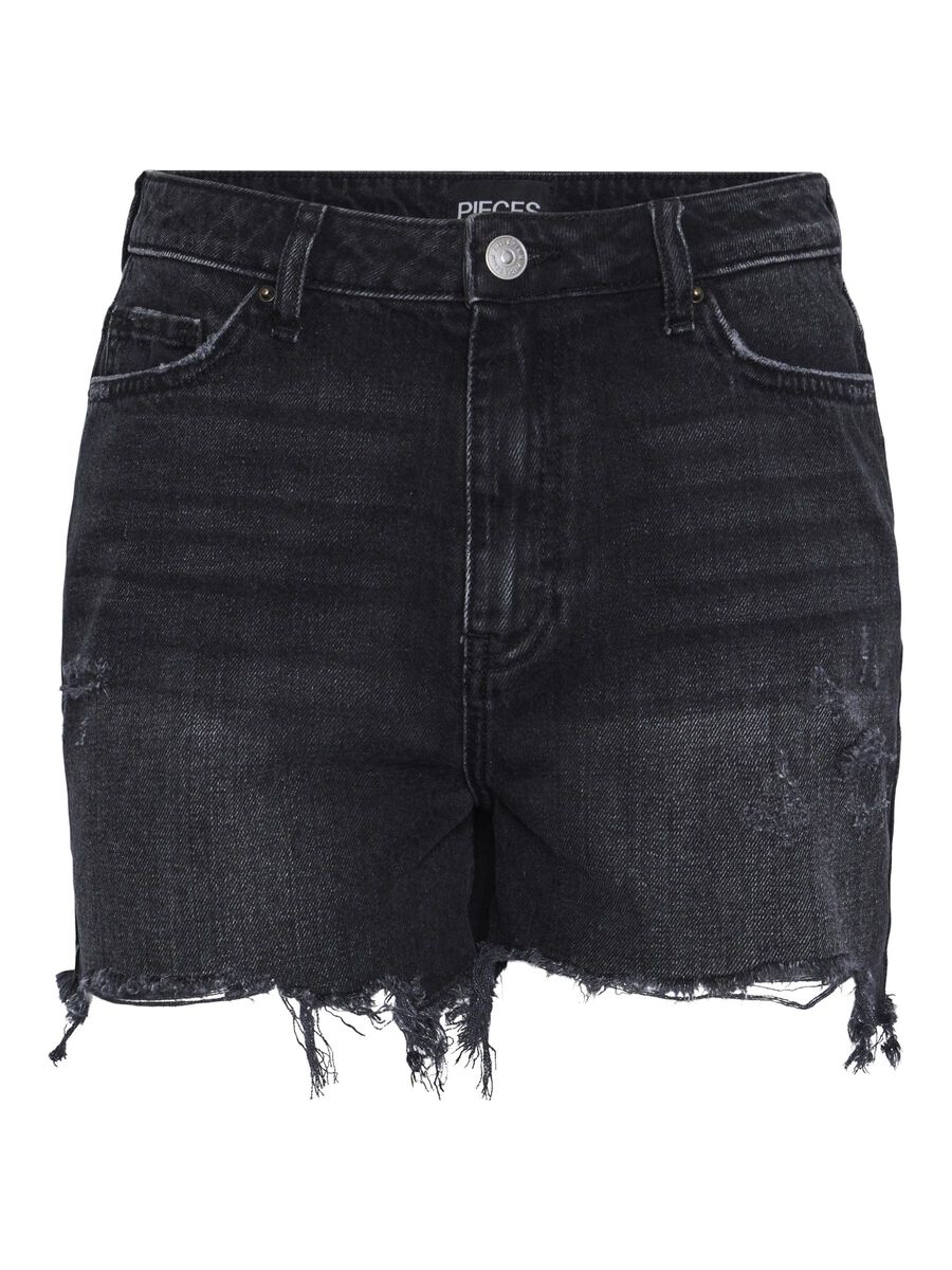 Pieces PCSUMMER HW DENIM SHORTS, Black, highres - 17146748_Black_001.jpg