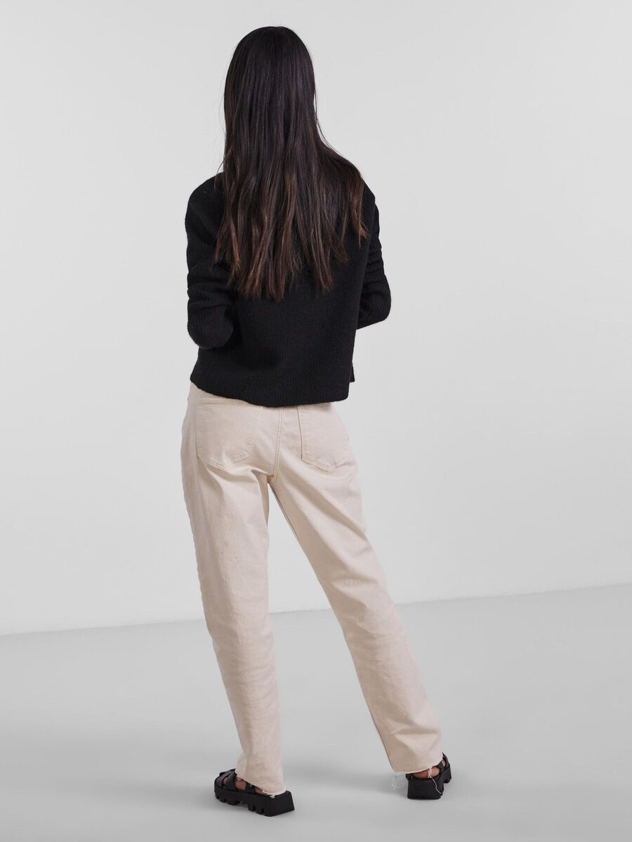 Pieces GERIPPTES PULLOVER, Black, highres - 17098262_Black_004.jpg