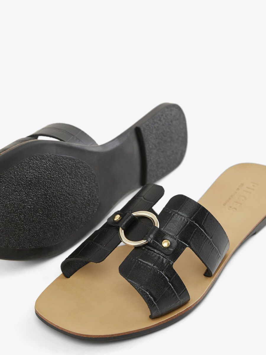 Pieces LÆDER SANDALER, Black, highres - 17103656_Black_005.jpg