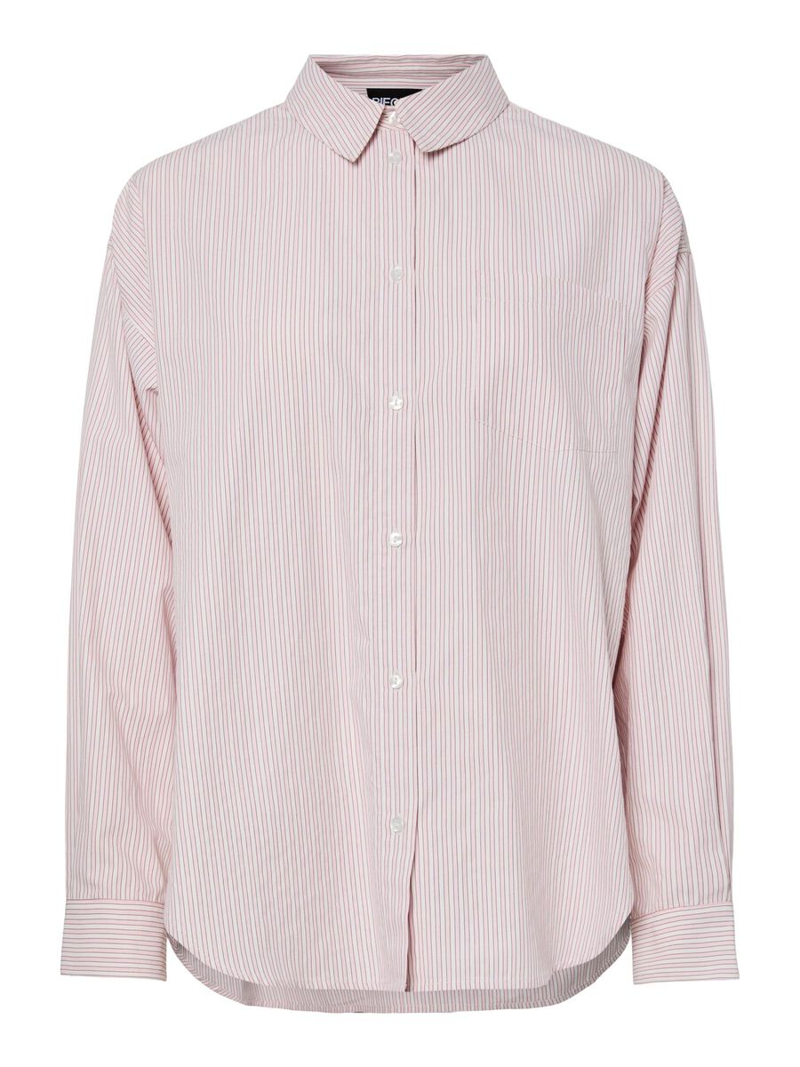 Pieces PCFEMME STRIPED SHIRT, Bright White, highres - 17157747_BrightWhite_1219213_001.jpg